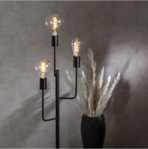 LED-lampa E27 G95 Decoled Spiral Clear 3-step