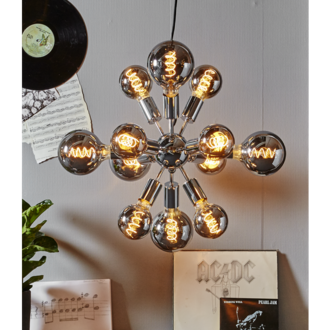LED-lampa E27 G95 Decoled Spiral Smoke