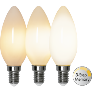 LED-lampa E14 C35 Opaque Filament RA90 3-step memory