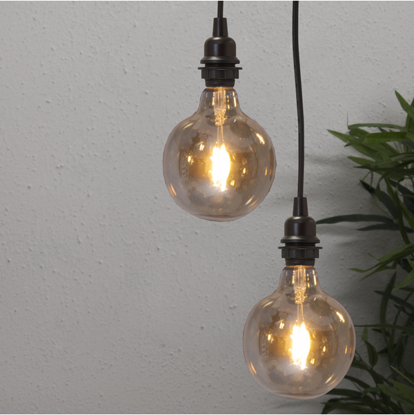 LED-lampa E27 G125 Plain Amber
