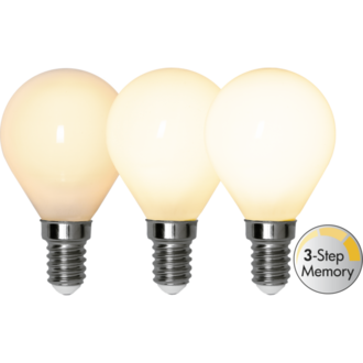 LED-lampa E14 P45 Opaque Filament RA90 3-step memory