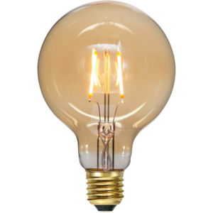 LED-lampa E27 G95 Plain Amber