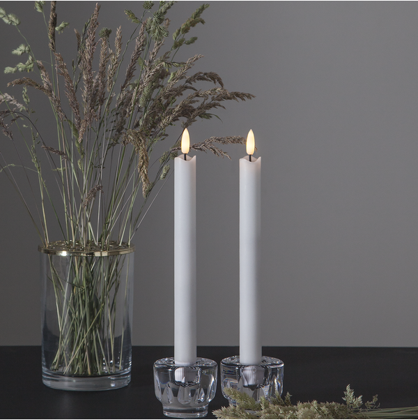 LED Antikljus 2-pack Flamme Rustic