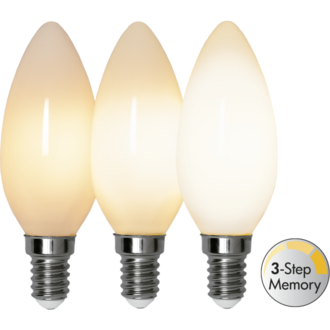 LED-lampa E14 C35 Opaque Filament RA90 3-step memory