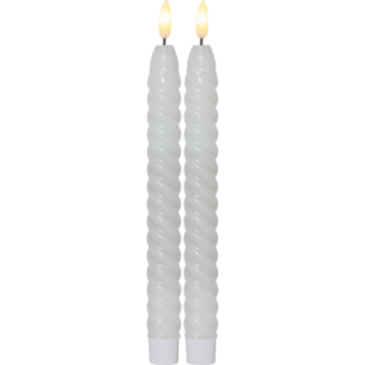 LED Antikljus 2-pack Flamme Swirl