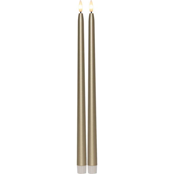 LED Antikljus 2-pack Flamme Metal