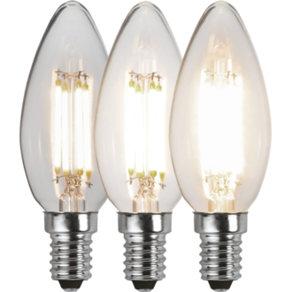 LED-lampa E14 C35 Clear 3-step memory
