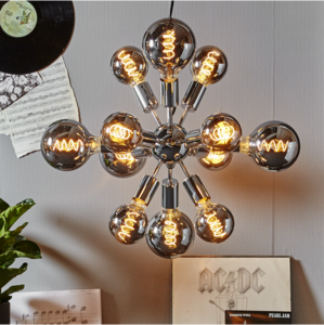 LED-lampa E27 G125 Decoled Spiral Smoke