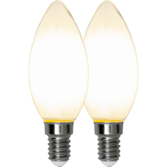 LED-lampa E14 C35 Frosted 2-pack