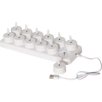 LED Värmeljus 12-pack Flamme Charge