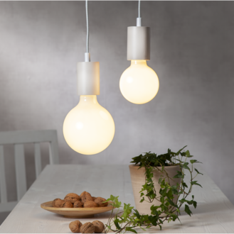 LED-lampa E27 G125 Opaque Filament RA90 3-step