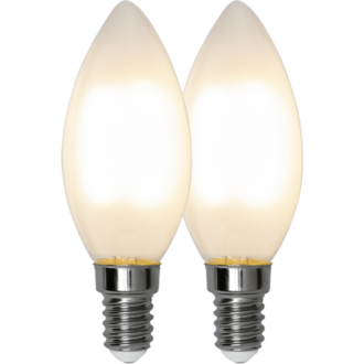 LED-lampa E14 C35 Frosted 2-pack