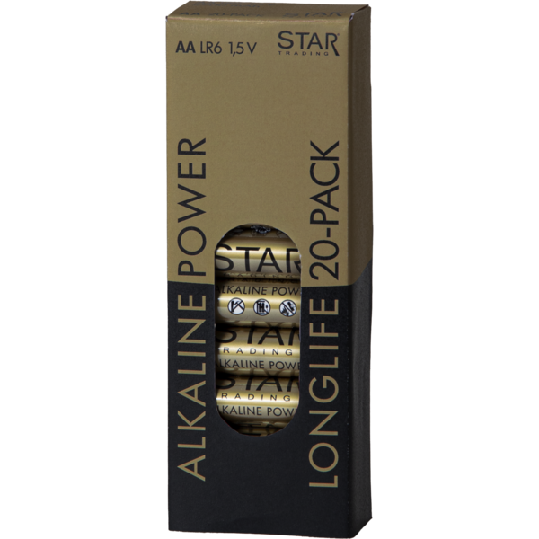Batteri 20-pack AA 1,5V Power Alkaline