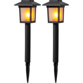 Solcellspollare 2-p Flame Mini