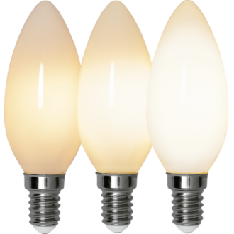 LED-lampa E14 C35 Opaque Fil RA90 3step memo