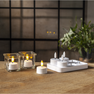 LED Värmeljus 6-pack Flamme Charge