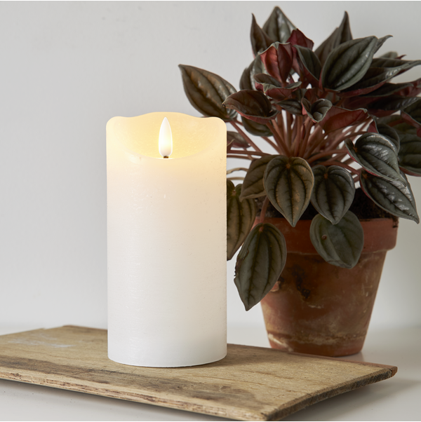 LED Blockljus Flamme Rustic