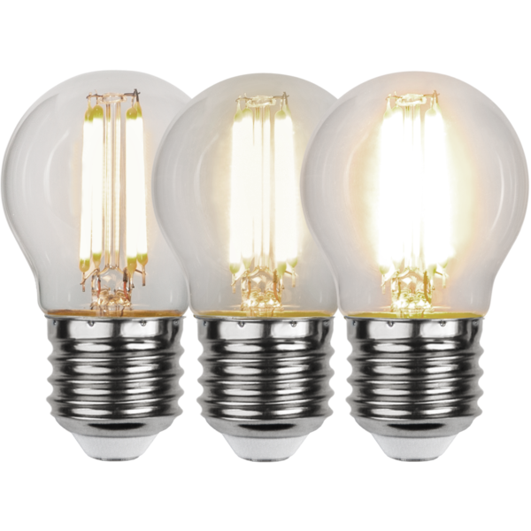 LED-lampa E27 G45 Clear 3-step memory