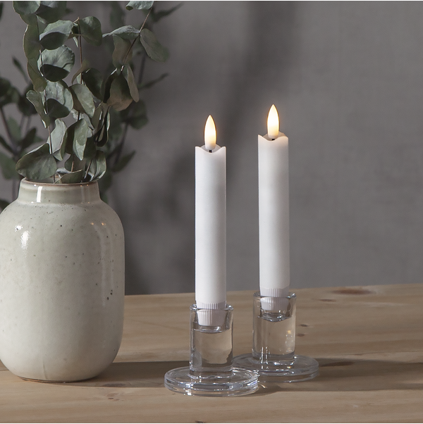 LED Antikljus 2-pack Flamme Rustic