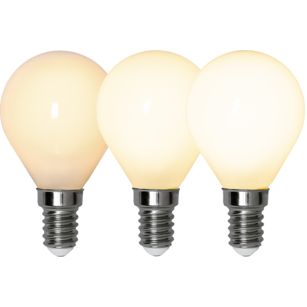 LED-lampa E14 P45 Opaque Fil RA90 3-step memo