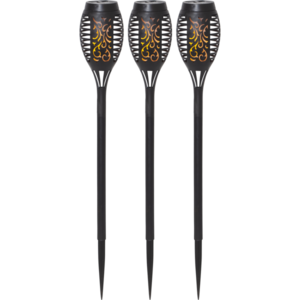 Solcells-pollare 3-p Flame Mini