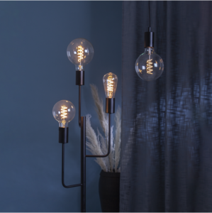 LED-lampa E27 G125 Decoled Spiral Clear 3-step