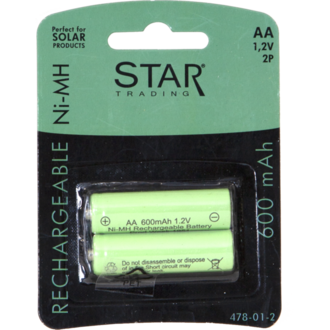 Laddbart batteri AA 1,2V 600mAh Ni-MH