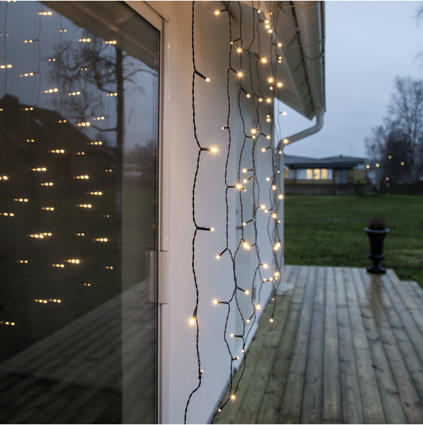 Ljusgardin Crispy Ice White