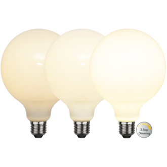 LED-lampa E27 G125 Opaque Filament RA90 3-step
