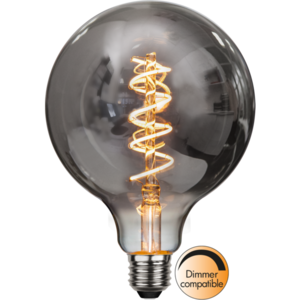 LED-lampa E27 G125 Decoled Spiral Smoke