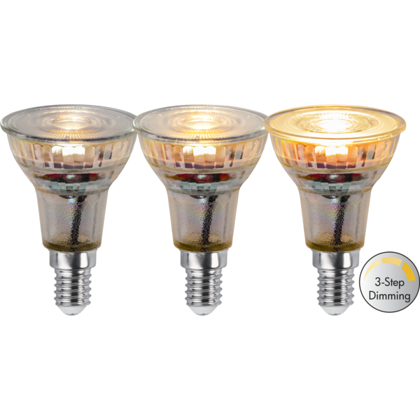 LED-lampa E14 PAR16 Spotlight Glass 3-step