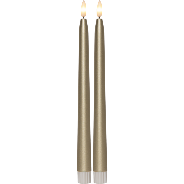 LED Antikljus 2-pack Flamme Metal