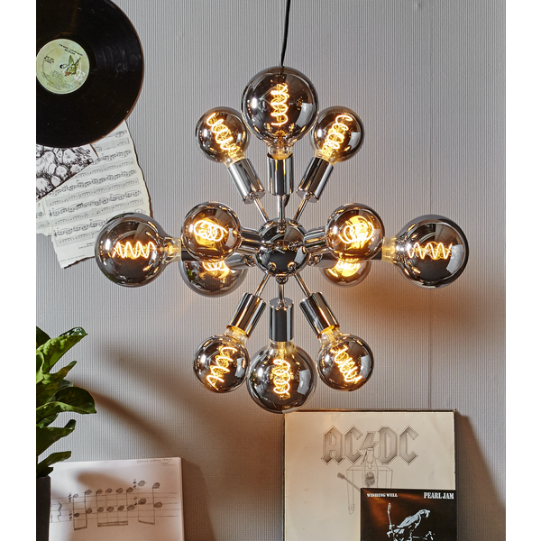 LED-lampa E27 G95 Decoled Spiral Smoke