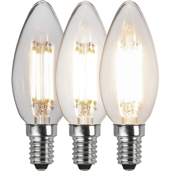 LED-lampa E14 B35 Clear 3-step memory