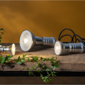 LED-lampa E27 PAR20 Spotlight Glass