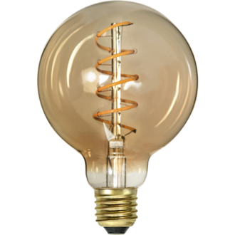 LED-lampa E27 G95 Decoled Spiral Amber