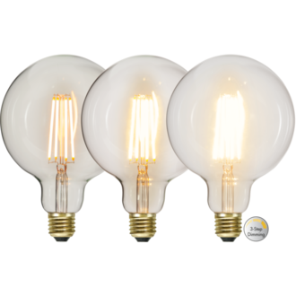 LED-lampa E27 G125 Soft Glow 3-step 