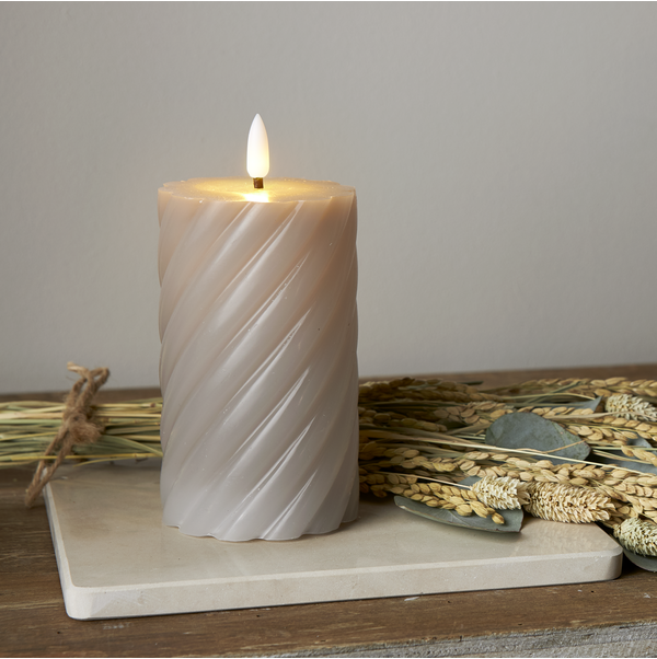 LED Blockljus Flamme Swirl