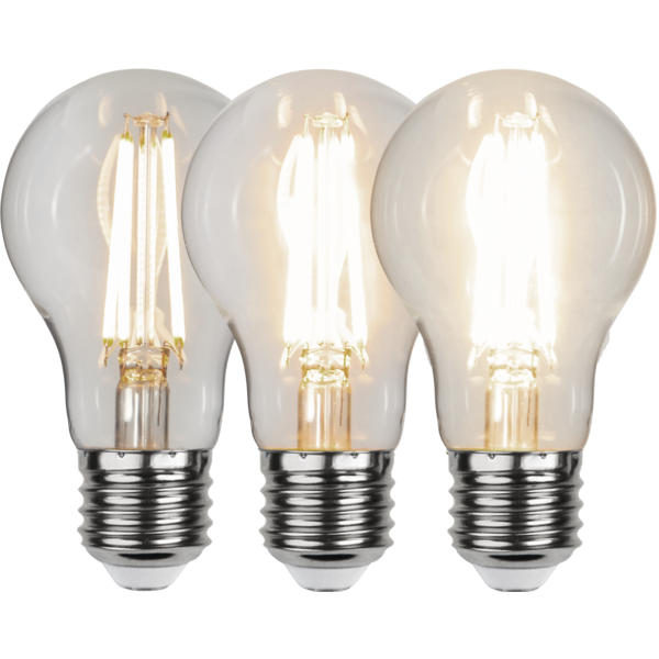 LED-lampa E27 A60 Clear 3-step memory