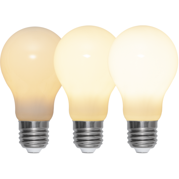 LED-lampa E27 A60 Opaque Fil RA90 3-step memo