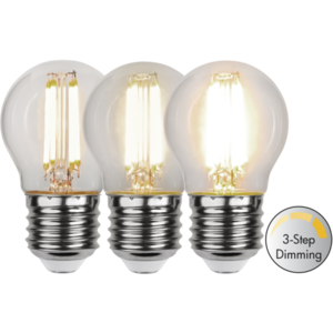 LED-lampa E27 G45 Clear 3-step 