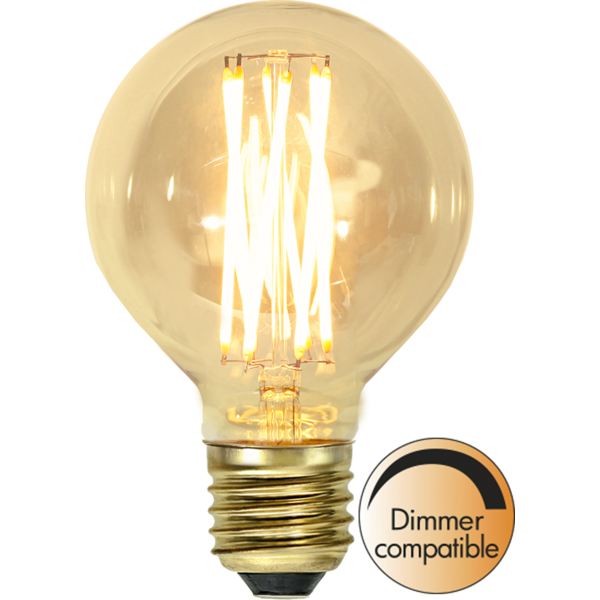LED-lampa E27 G80 Vintage Gold