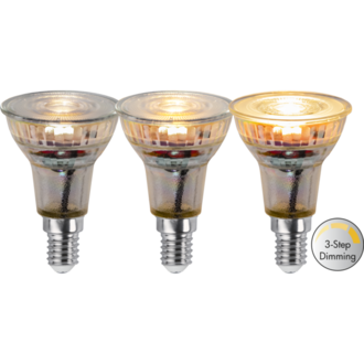 LED-lampa E14 PAR16 Spotlight Glass 3-step