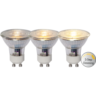 LED-lampa GU10 MR16 Spotlight Glass 3-step