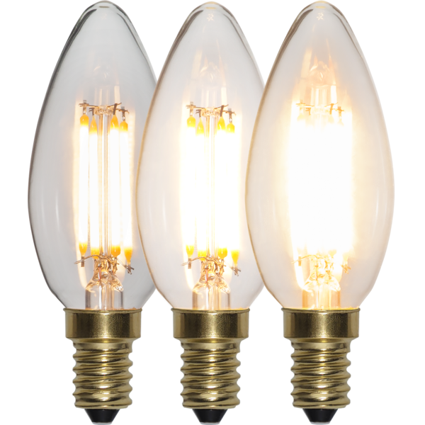LED-lampa E14 B35 Soft Glow 3-step memory