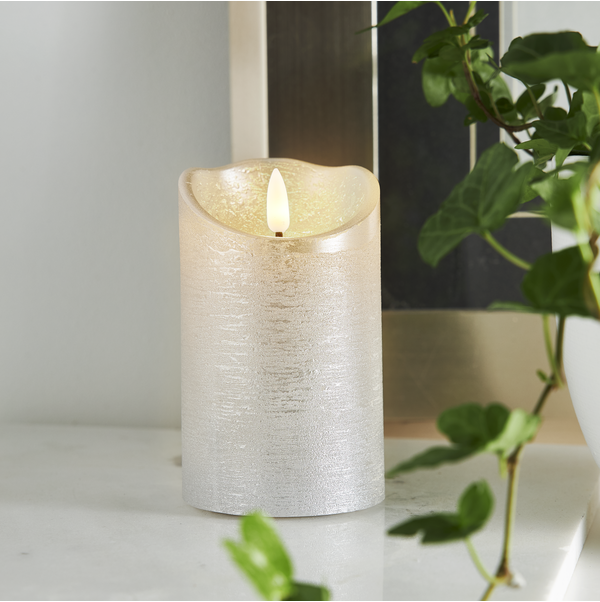LED Blockljus Flamme Rustic