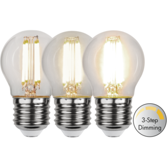 LED-lampa E27 G45 Clear 3-step 