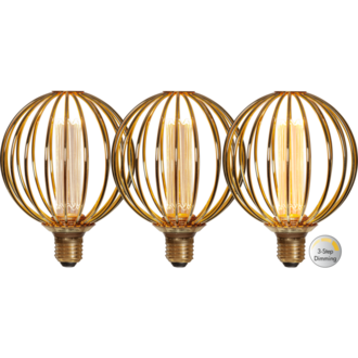 LED-lampa E27 G125 Decoled Metal