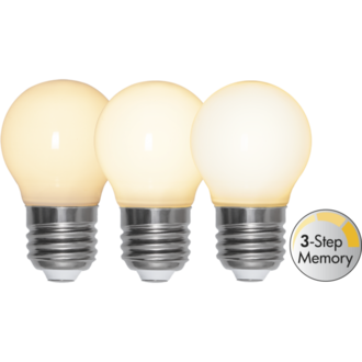 LED-lampa E27 G45 Opaque Filament RA90 3-step memory