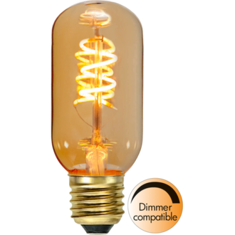 LED-lampa E27 T45 Decoled Spiral Amber